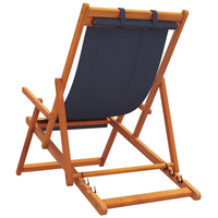 Folding Beach Chairs 2 pcs - Blue Fabric, Adjustable Reclining Positions, Foldable Design