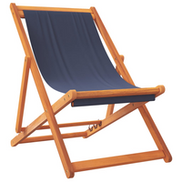 Folding Beach Chairs 2 pcs - Blue Fabric | Durable and Adjustable Design