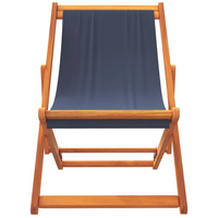 Folding Beach Chairs 2 pcs - Blue Fabric | Durable and Adjustable Design