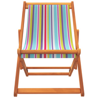 Folding Beach Chairs 2 pcs - Multicolour Fabric, Durable and Adjustable