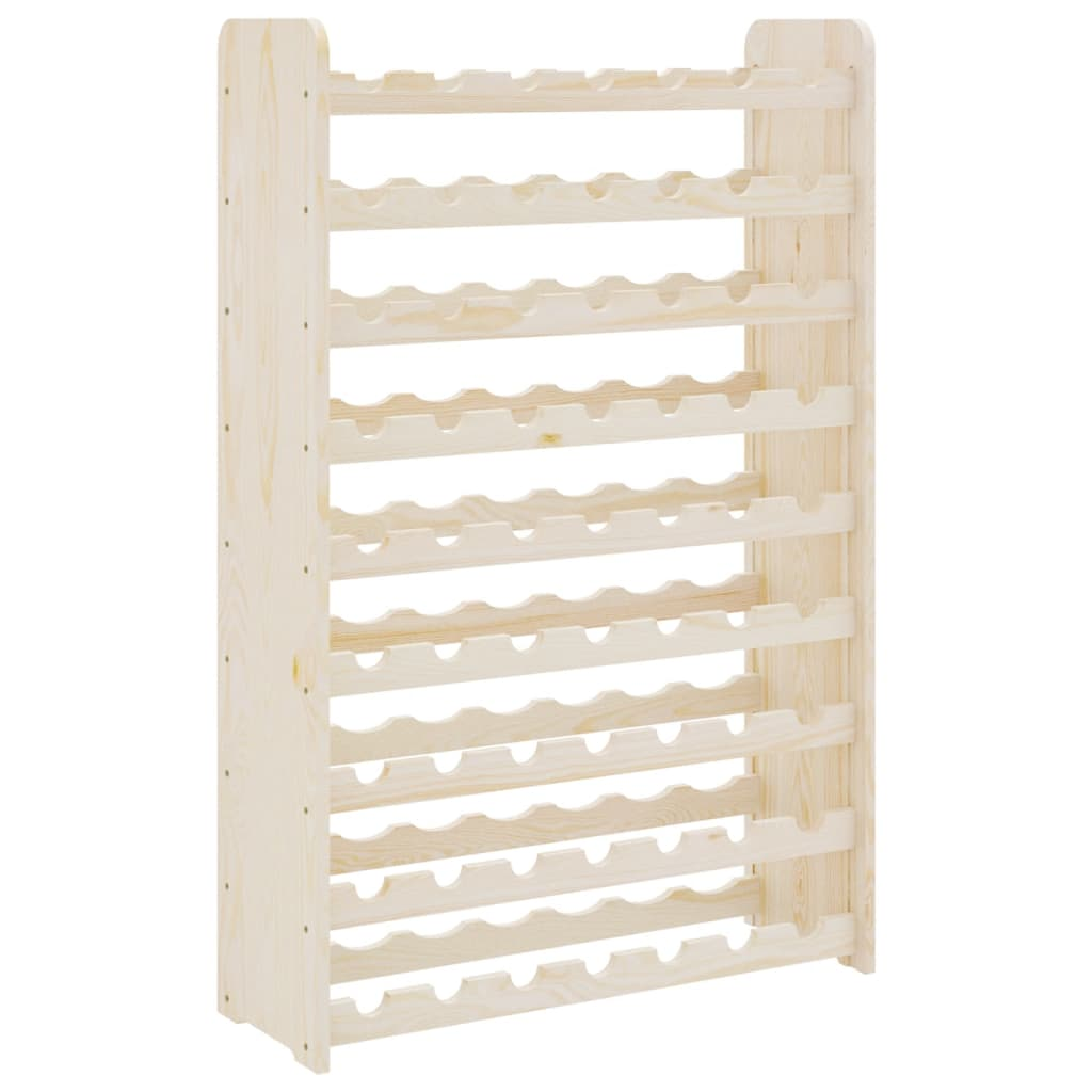 Wine Rack - 72.5x25x111.5 cm Solid Wood Pine - Ample Storage Space for 63 Bottles