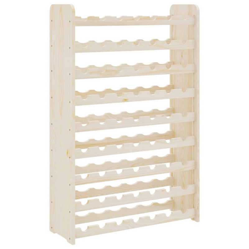 Wine Rack - 72.5x25x111.5 cm Solid Wood Pine - Ample Storage Space for 63 Bottles