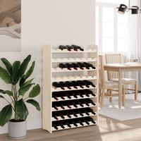 Wine Rack - 72.5x25x111.5 cm Solid Wood Pine - Ample Storage Space for 63 Bottles