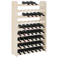 Wine Rack - 72.5x25x111.5 cm Solid Wood Pine - Ample Storage Space for 63 Bottles