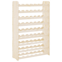 Wine Rack - 72.5x25x111.5 cm Solid Wood Pine - Ample Storage Space for 63 Bottles