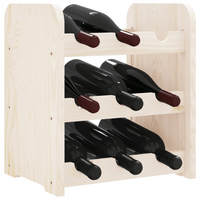 vidaXL Wine Rack 33x25x37 cm Solid Wood Pine - Display Your Wine in Style