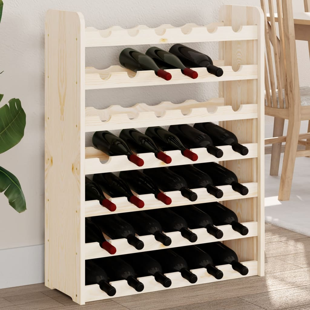 Wine Rack 67.5x25x87 cm Solid Wood Pine - Store and Display Your Wine in Style