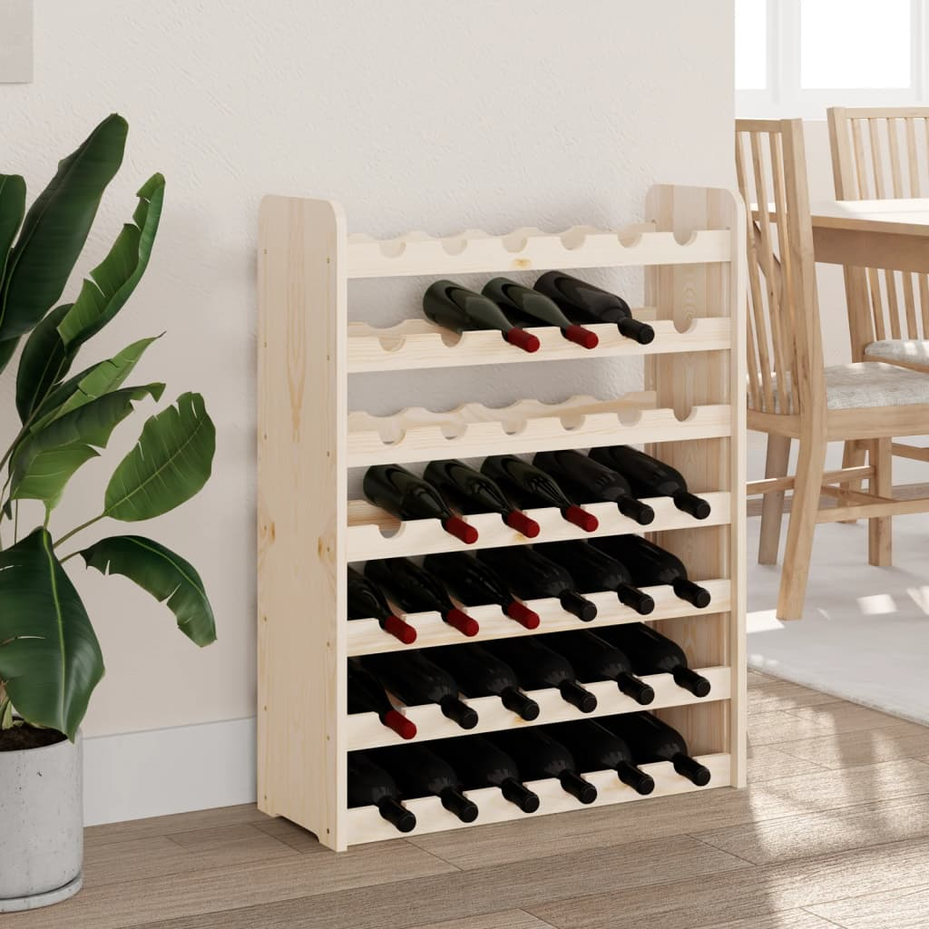 Wine Rack 67.5x25x87 cm Solid Wood Pine - Store and Display Your Wine in Style