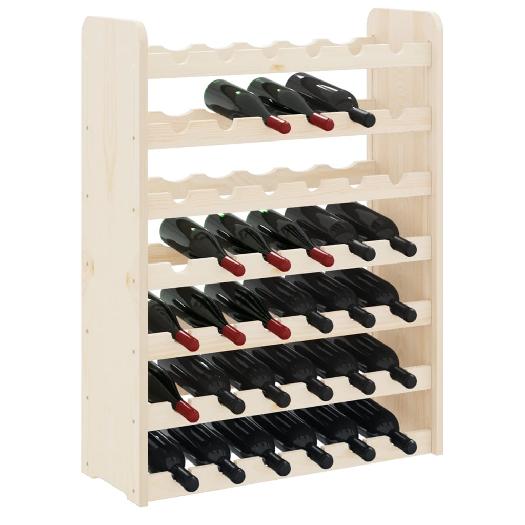 Wine Rack 67.5x25x87 cm Solid Wood Pine - Store and Display Your Wine in Style