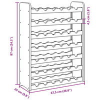 Wine Rack 67.5x25x87 cm Solid Wood Pine - Store and Display Your Wine in Style