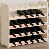 Wine Rack 67.5x25x60 cm Solid Wood Pine - Organize and Showcase Your Wine Collection in Style