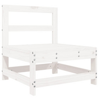 10 Piece Garden Sofa Set | White Solid Wood Pine