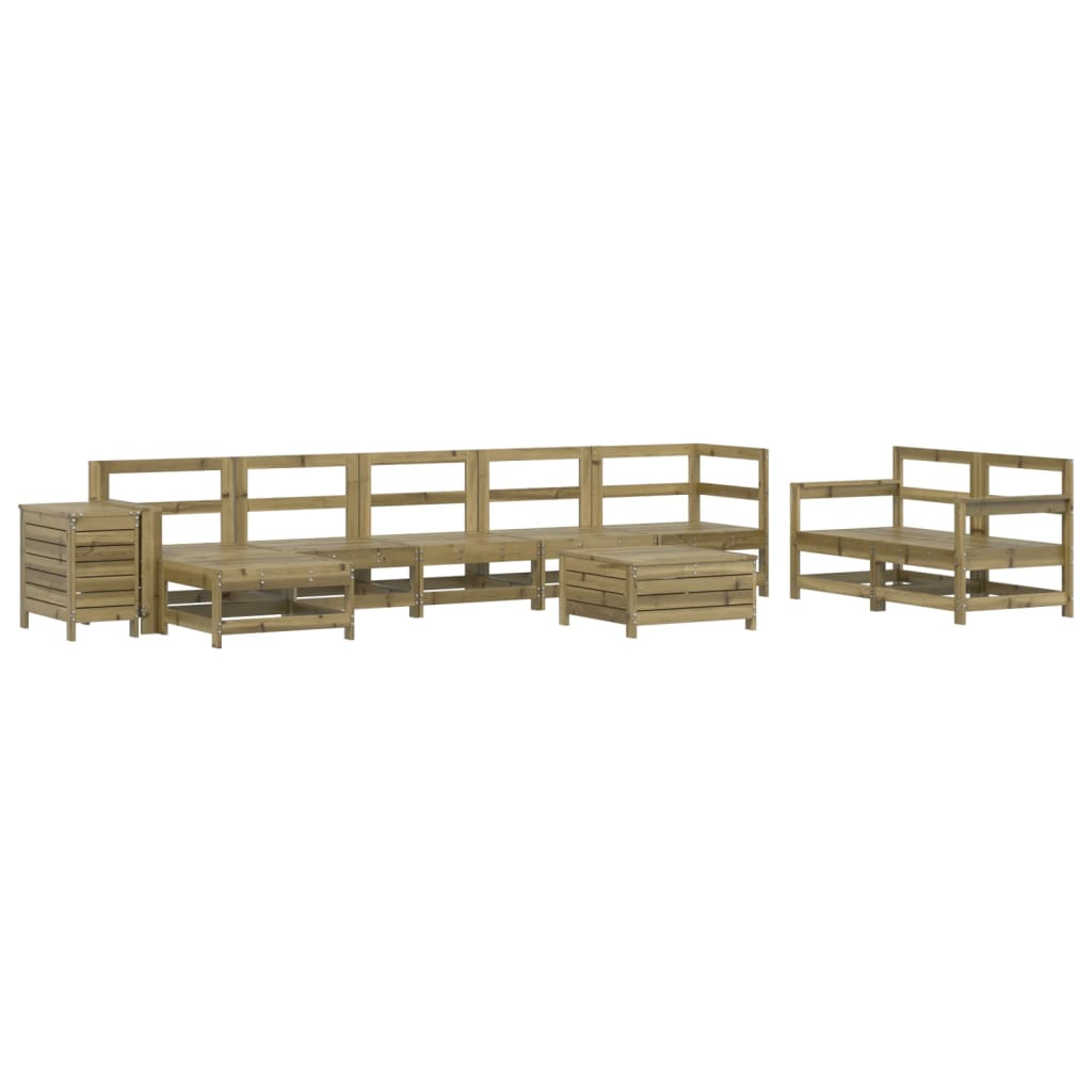 10 Piece Garden Sofa Set | Impregnated Wood Pine