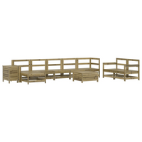 10 Piece Garden Sofa Set | Impregnated Wood Pine