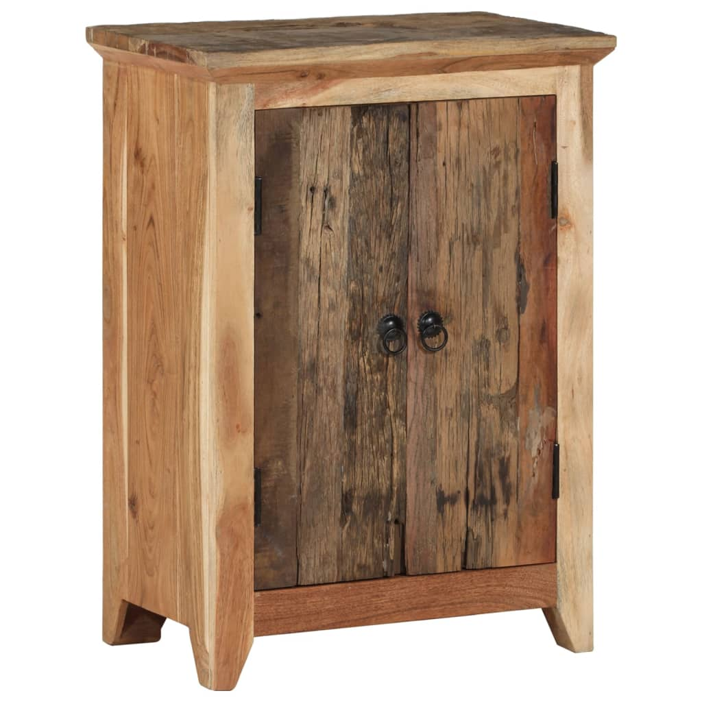 Sideboard 55x33x75 cm Solid Wood Acacia and Reclaimed - Rustic Design, Ample Storage Space, Display Function