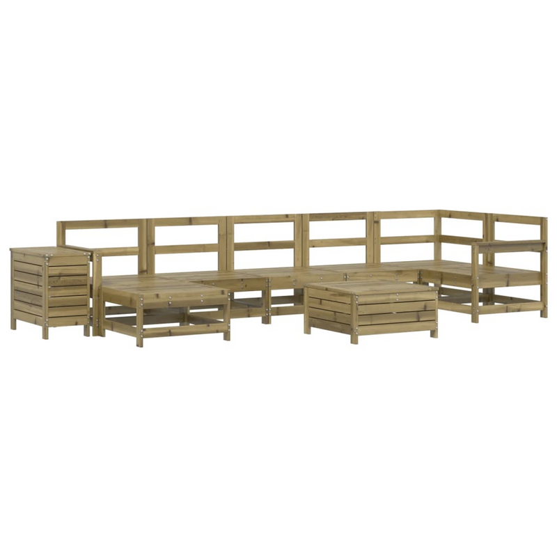 9 Piece Garden Sofa Set - Impregnated Wood Pine | Outdoor Furniture