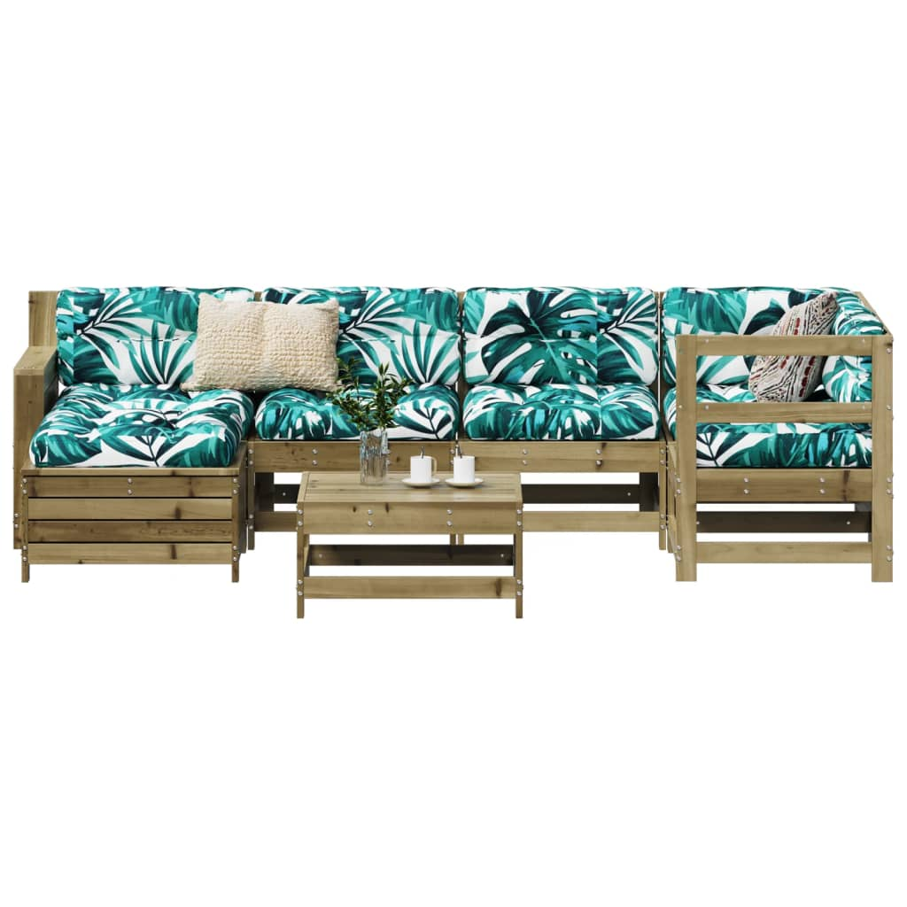 7 Piece Garden Sofa Set | Impregnated Wood Pine | Outdoor Furniture