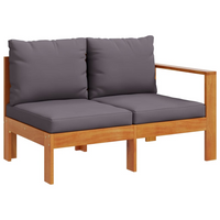 Garden Sofa with 1 Armrest 2-Seater Solid Wood Acacia - Outdoor Furniture for Relaxation and Comfort