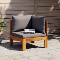 Garden Sofa Corner with Cushions | Solid Wood Acacia - Enhance Your Outdoor Living Space