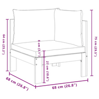 Garden Sofa Corner with Cushions | Solid Wood Acacia - Enhance Your Outdoor Living Space