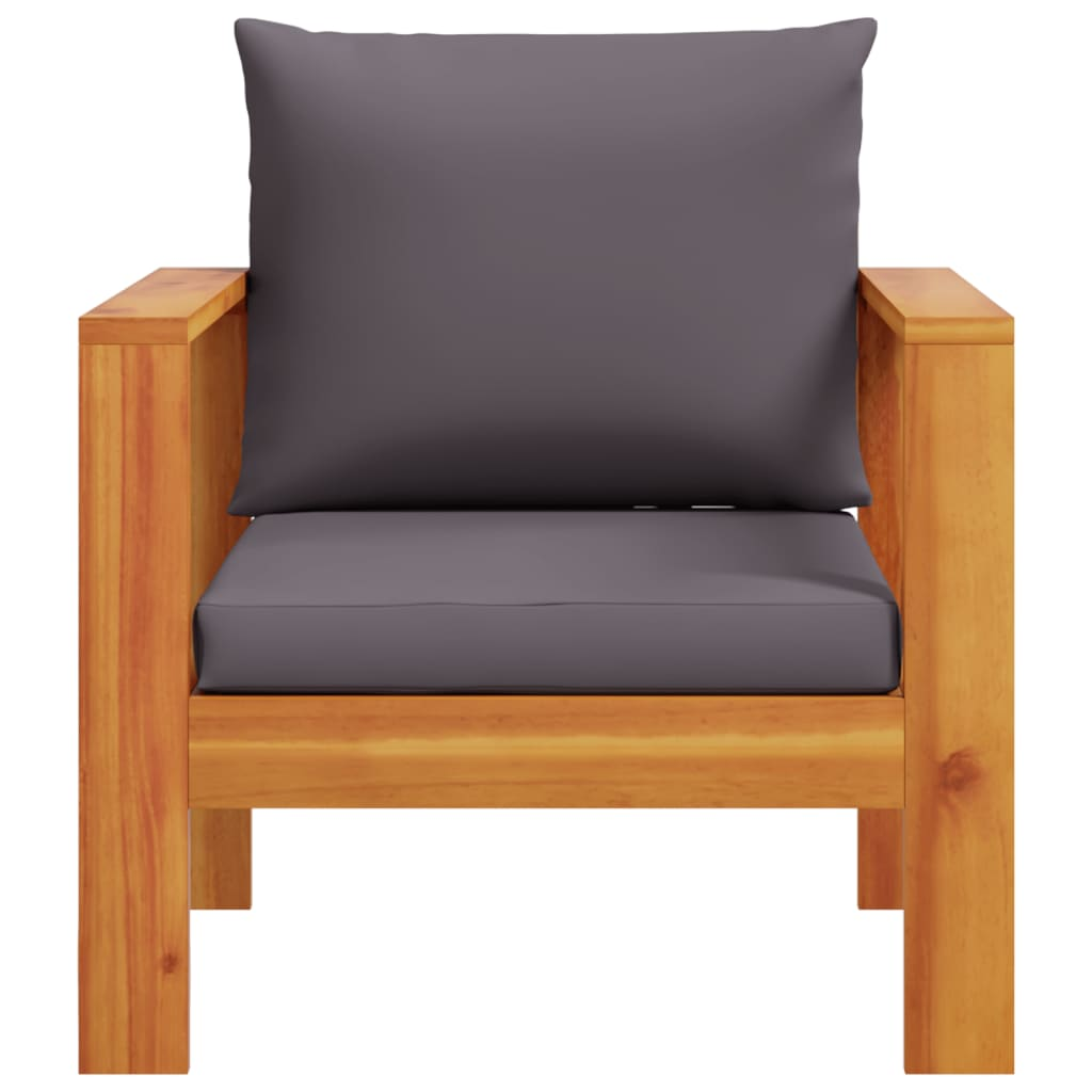 Garden Chair with Cushions Solid Wood Acacia | Outdoor Furniture