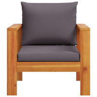 Garden Chair with Cushions Solid Wood Acacia | Outdoor Furniture