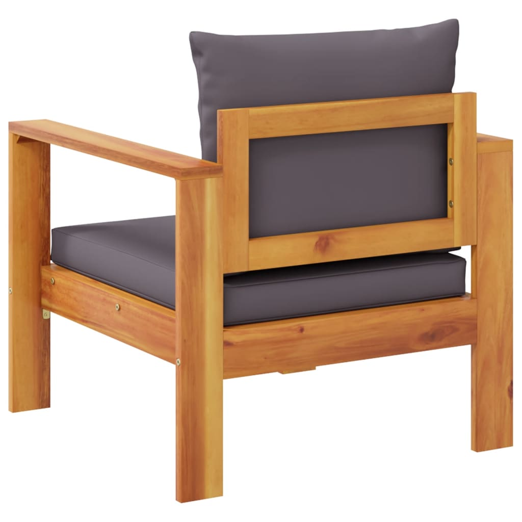 Garden Chair with Cushions Solid Wood Acacia | Outdoor Furniture