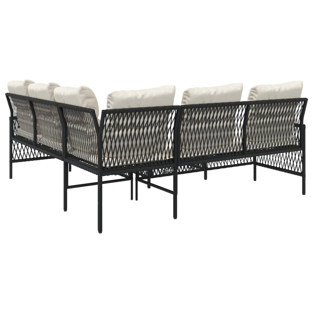 2 Piece Garden Sofa Set with Cushions | Grey Poly Rattan - Add Comfort and Style to Your Outdoor Space