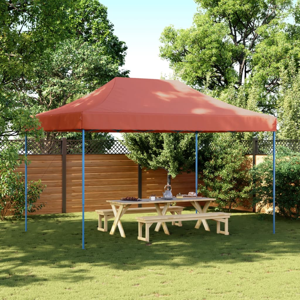 Foldable Party Tent Pop-Up Terracotta 440x292x315 cm - Perfect for Outdoor Events