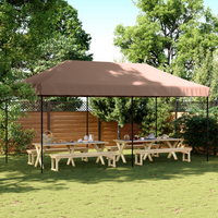 Foldable Party Tent Pop-Up Brown 580x292x315 cm - Ideal for Outdoor Events