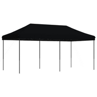 Foldable Party Tent Pop-Up Black 580x292x315 cm - Perfect for Outdoor Events