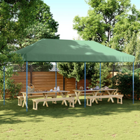 Foldable Party Tent Pop-Up Green 580x292x315 cm - Ideal for Outdoor Events and Gatherings