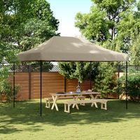 Foldable Party Tent Pop-Up Taupe 410x279x315 cm - Perfect for Outdoor Events