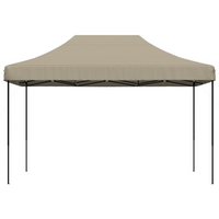 Foldable Party Tent Pop-Up Taupe 410x279x315 cm - Perfect for Outdoor Events