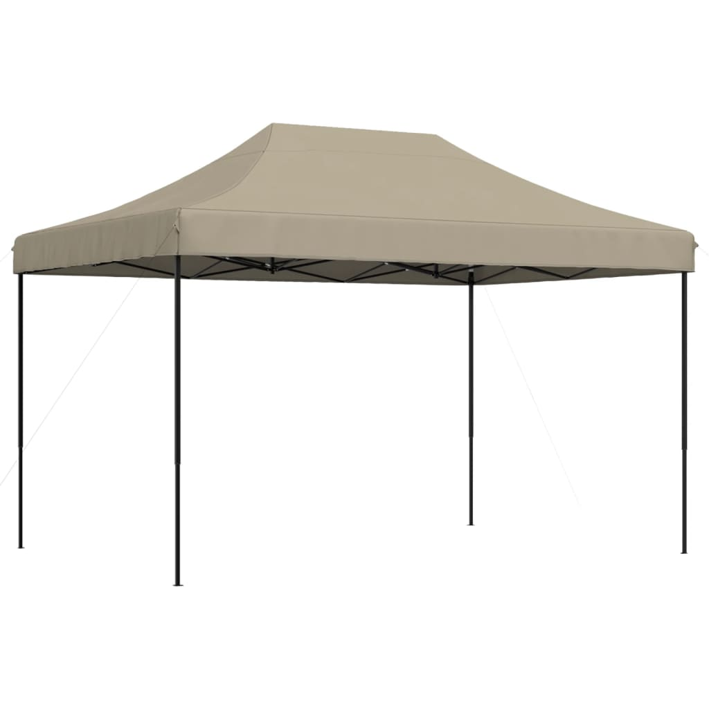 Foldable Party Tent Pop-Up Taupe 410x279x315 cm - Perfect for Outdoor Events