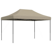 Foldable Party Tent Pop-Up Taupe 410x279x315 cm - Perfect for Outdoor Events