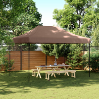 Foldable Party Tent Pop-Up Brown 410x279x315 cm - Perfect for Outdoor Events