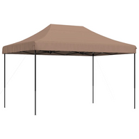 Foldable Party Tent Pop-Up Brown 410x279x315 cm - Perfect for Outdoor Events