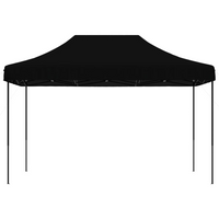 Foldable Party Tent Pop-Up Black 410x279x315 cm - Perfect for Outdoor Events