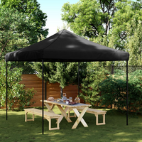 Foldable Party Tent Pop-Up Black 292x292x315 cm - Perfect for Outdoor Events