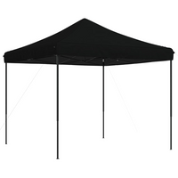 Foldable Party Tent Pop-Up Black 292x292x315 cm - Perfect for Outdoor Events