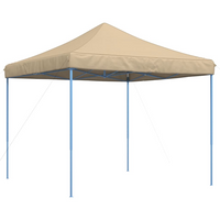 Foldable Party Tent Pop-Up Beige 292x292x315 cm - Ideal for Outdoor Events and Gatherings