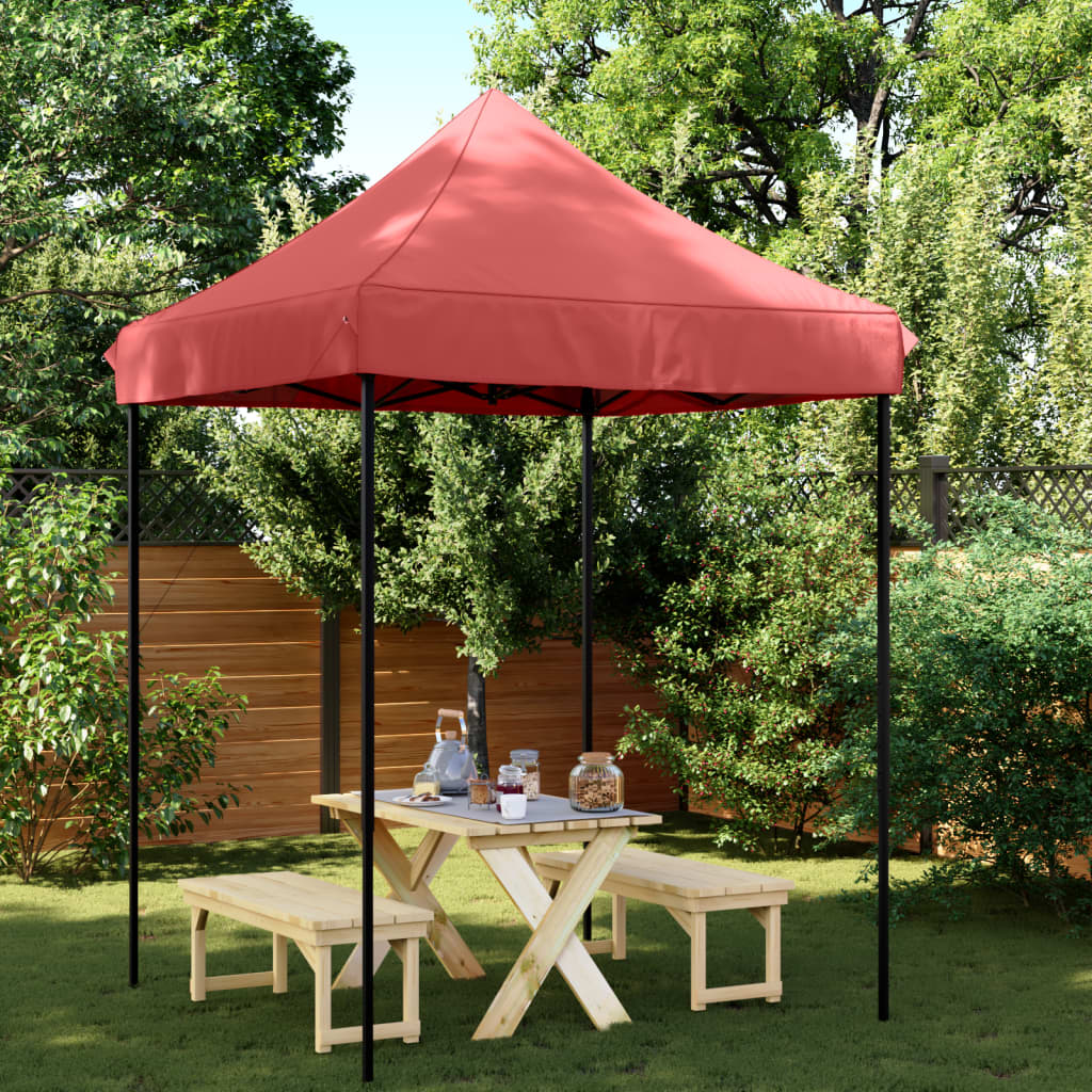 Foldable Party Tent Pop-Up Burgundy 200x200x306 cm - Ideal for Outdoor Events and Gatherings