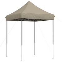 vidaXL Foldable Party Tent Pop-Up Taupe 200x200x306 cm - Outdoor Event Shelter