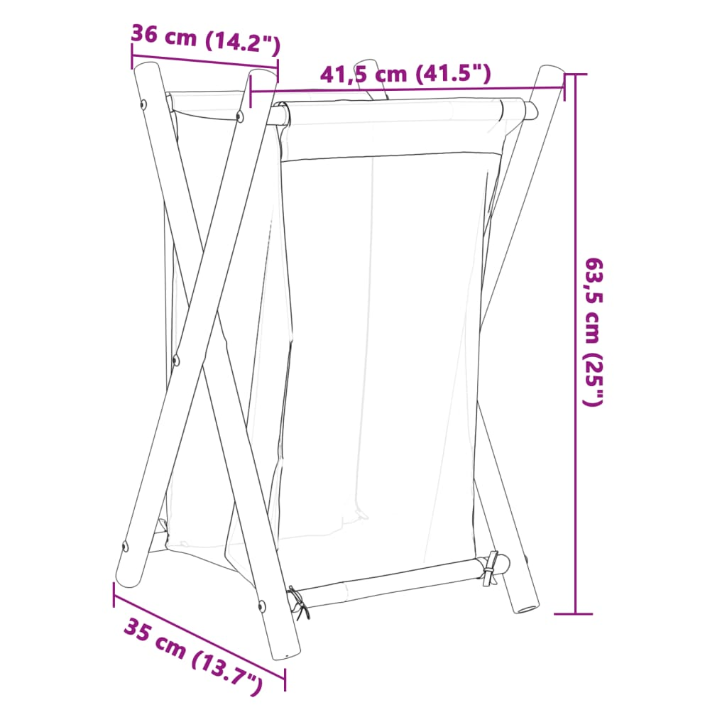 vidaXL Laundry Basket Cream White - High-Quality, Space-Saving, and Stylish Laundry Storage Solution