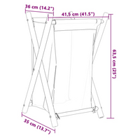 vidaXL Laundry Basket Cream White - High-Quality, Space-Saving, and Stylish Laundry Storage Solution