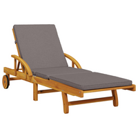 Sun Loungers 2 pcs with Cushions 200x68x83 cm Solid Wood Acacia - Outdoor Furniture for Relaxation and Comfort