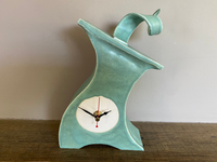 Handmade Ceramic Mantel Clock - Cornish Copper | Unique Design, Battery-Operated, Non-Ticking