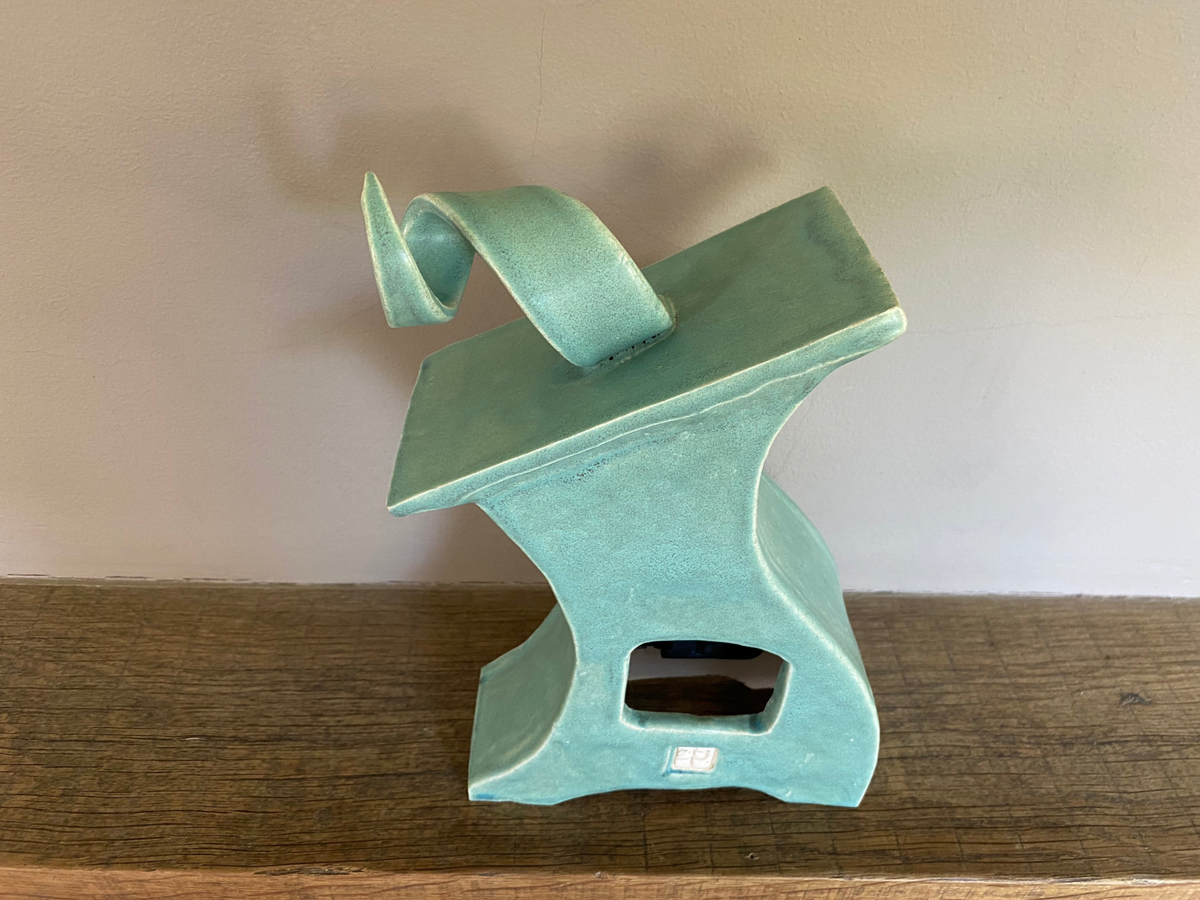 Handmade Ceramic Mantel Clock - Cornish Copper | Unique Design, Battery-Operated, Non-Ticking