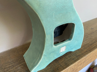 Handmade Ceramic Mantel Clock - Cornish Copper | Unique Design, Battery-Operated, Non-Ticking